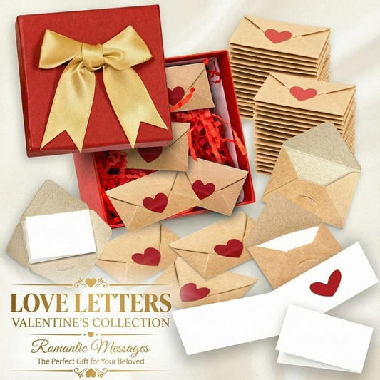 💖Hot Sale Valentine's Day🌹💌 DIY Love Notes Box – Mini Blank Cards & Envelopes 💖🌹 Perfect Valentine's Gift