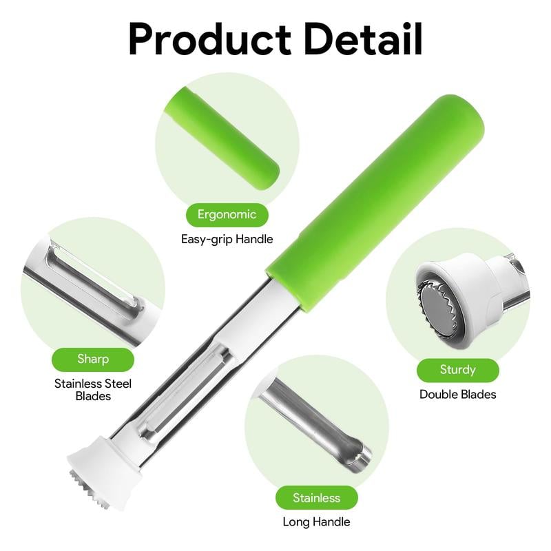 2-in-1 Apple Corer & Peeler 🍎🔪  Stainless Steel Fruit Tool , Must-Have Kitchen Gadget ✨