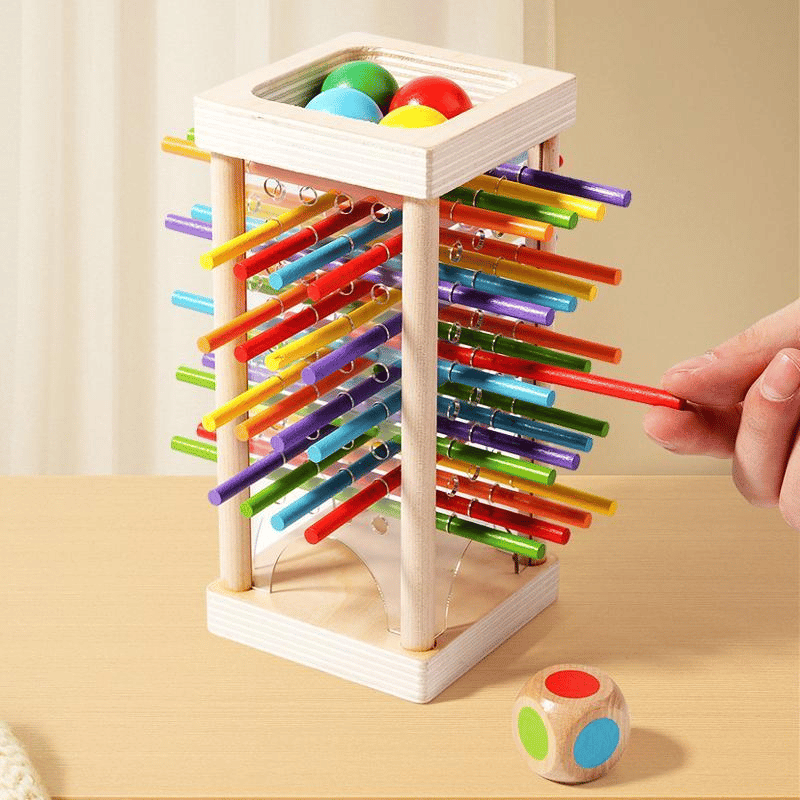 Wooden Stick Game, Colorful Educational Toy for Cognitive Development & Focus Training