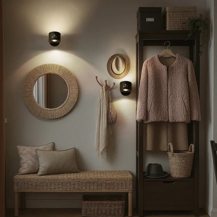 Rechargeable 360° Dual-Sided Touch Wall Lamp 2-Pack