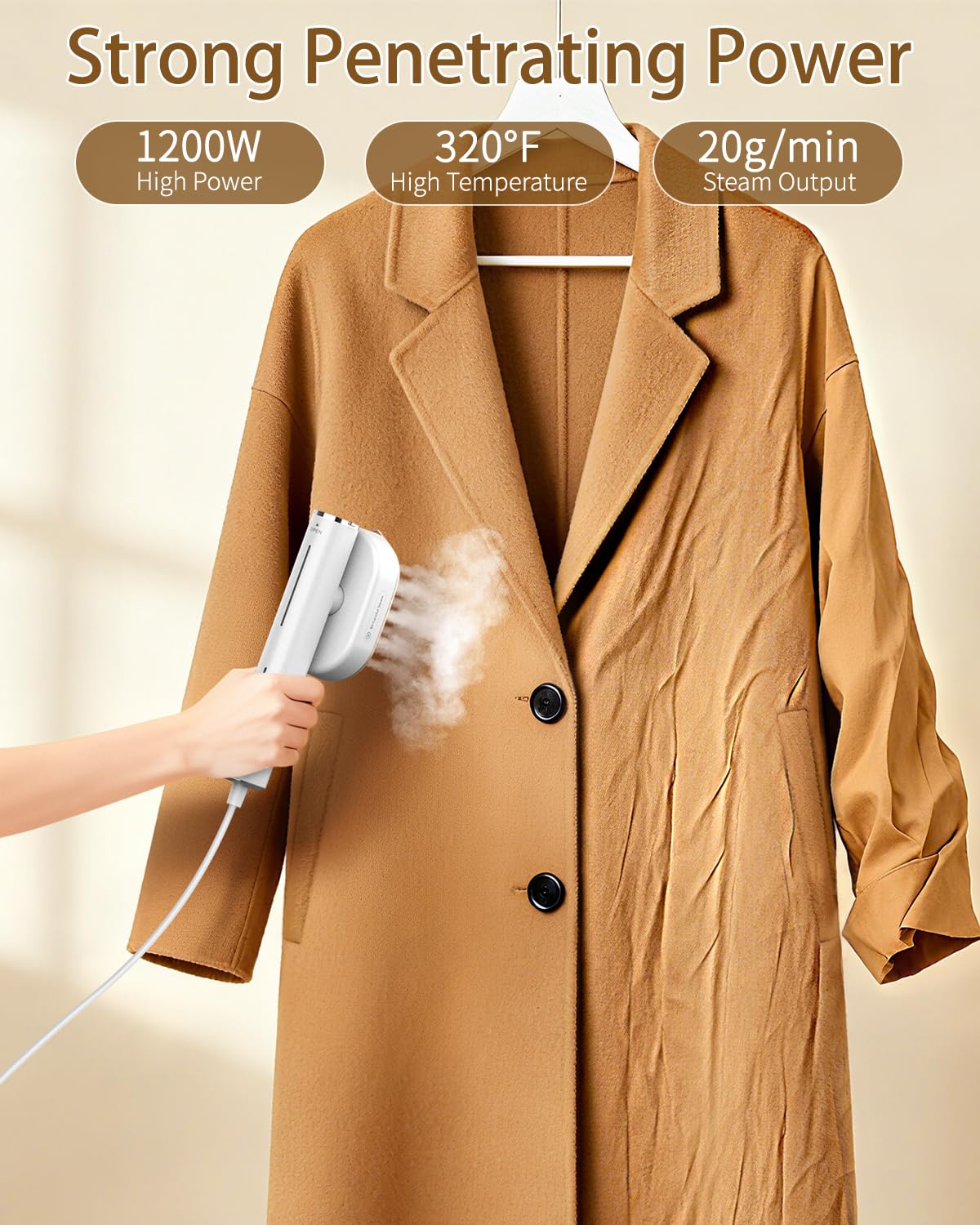 2-in-1 Handheld Garment Steamer & Iron for Clothes🔥