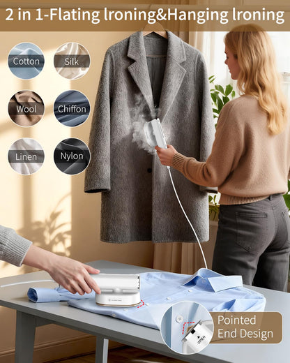 2-in-1 Handheld Garment Steamer & Iron for Clothes🔥